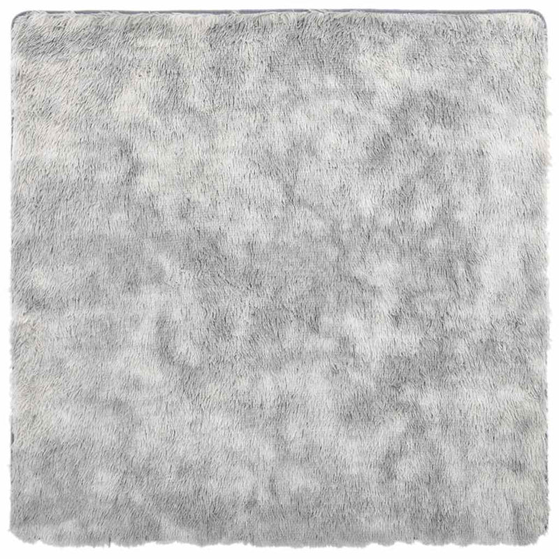 Afbeelding laden in galerijviewer, Vidaxl hoogpolig vloerkleed navarra 200x200 cm polyester zilvergrijs