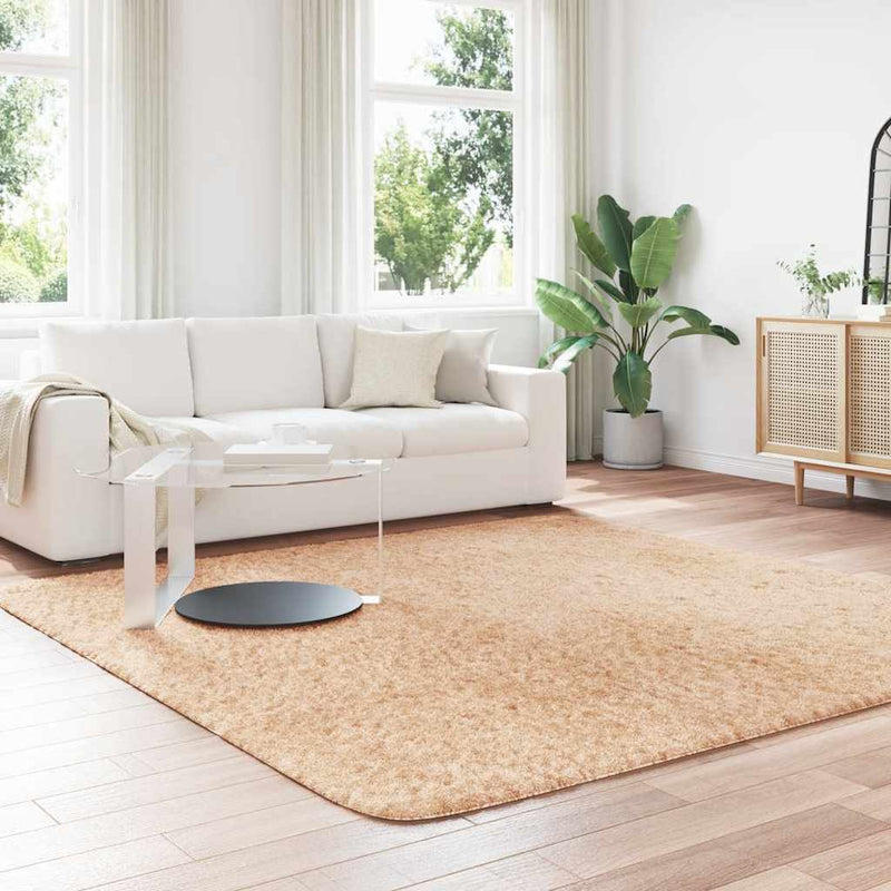 ギャラリービューアに画像をロードする, Vidaxl hoogpolig vloerkleed navarra 240x240 cm polyester beige