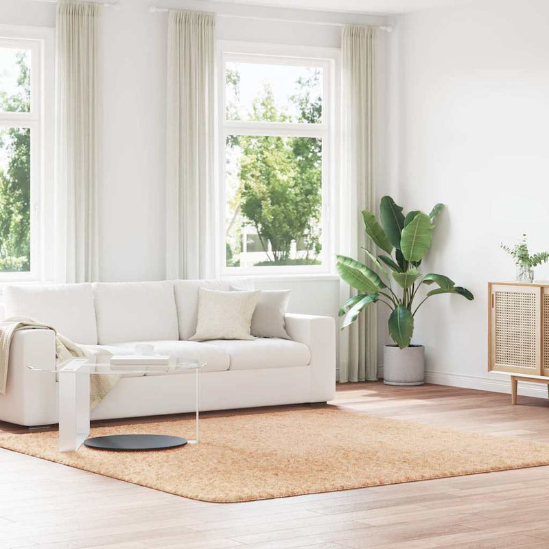 ギャラリービューアに画像をロードする, Vidaxl hoogpolig vloerkleed navarra 240x240 cm polyester beige