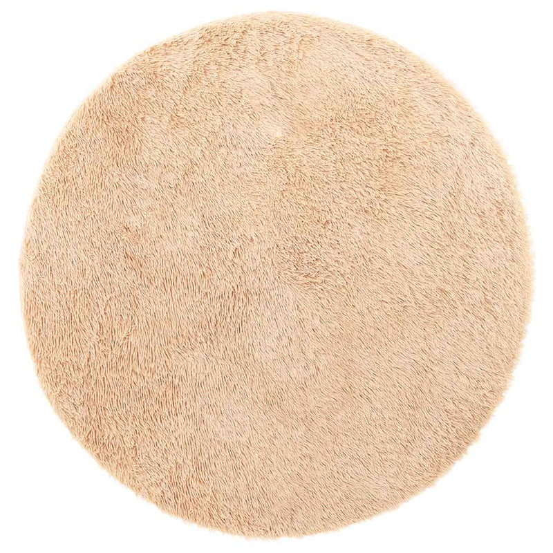 Afbeelding laden in galerijviewer, Vidaxl hoogpolig vloerkleed navarra 120x120 cm polyester beige