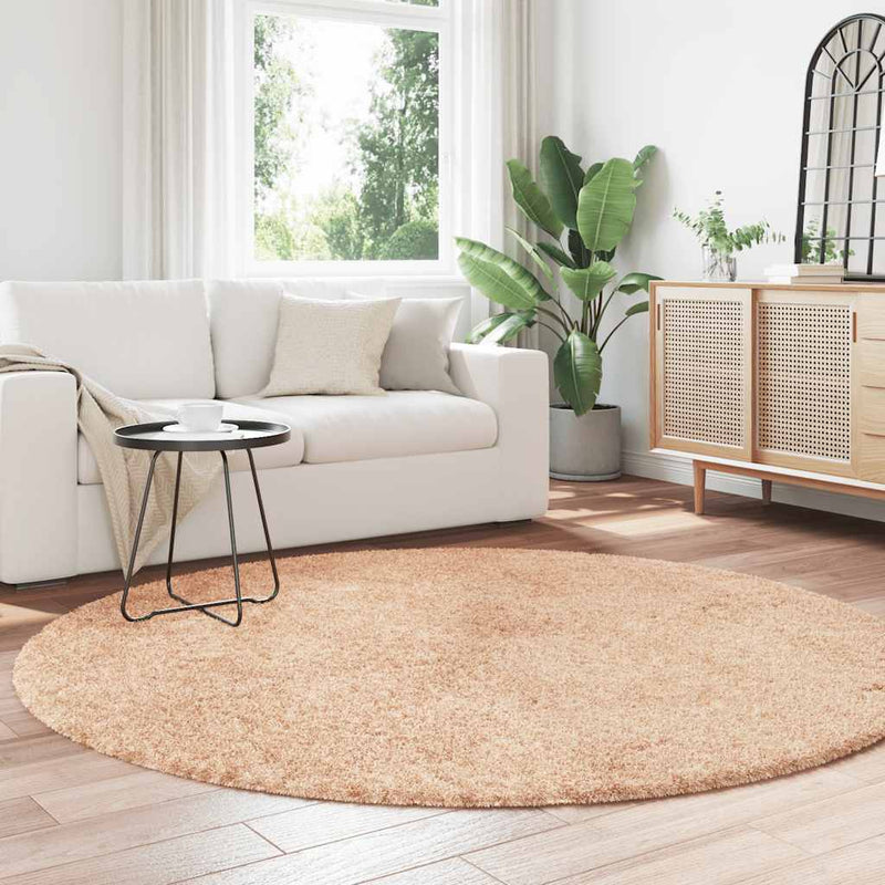 ギャラリービューアに画像をロードする, Vidaxl hoogpolig vloerkleed navarra 200x200 cm polyester beige