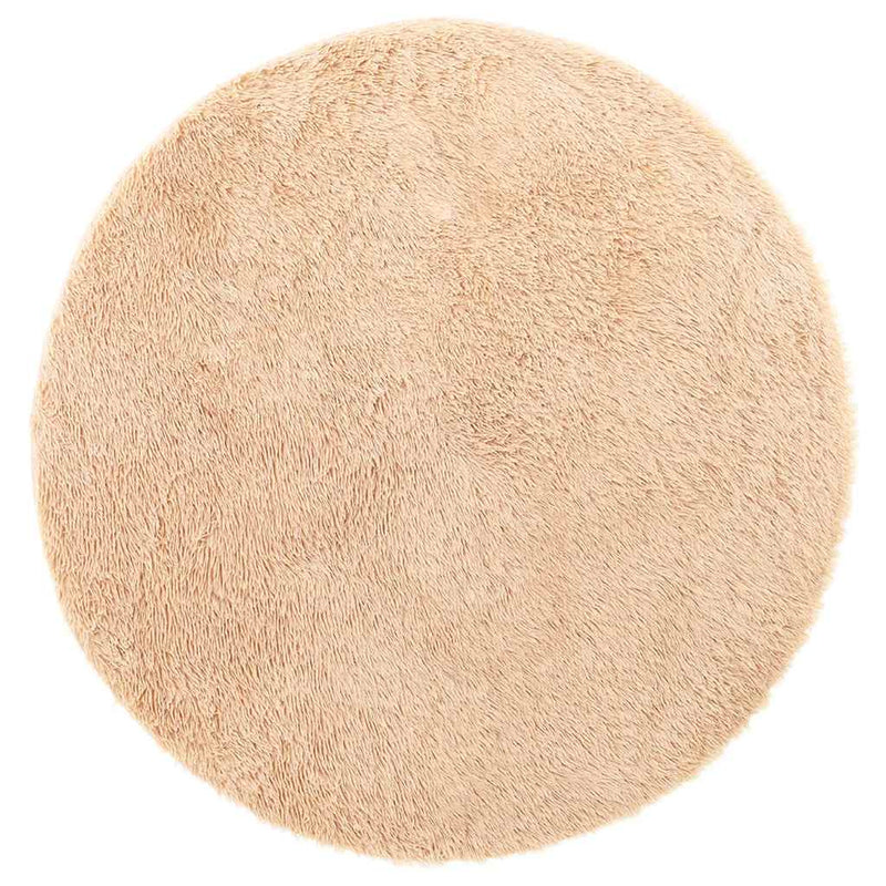 Afbeelding laden in galerijviewer, Vidaxl hoogpolig vloerkleed navarra 240x240 cm polyester beige