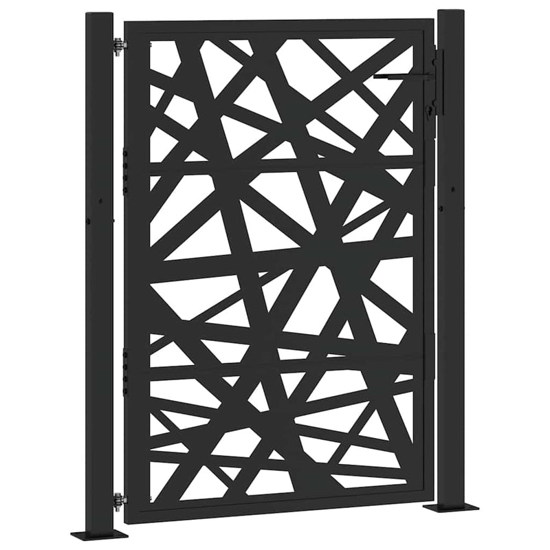 Afbeelding laden in galerijviewer, Vidaxl poort met lichtontwerp 100x125 cm staal zwart