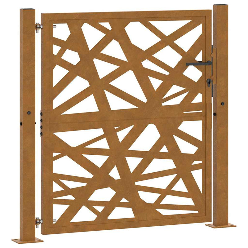 Afbeelding laden in galerijviewer, Vidaxl poort met lichtontwerp 100x100 cm weervast staal