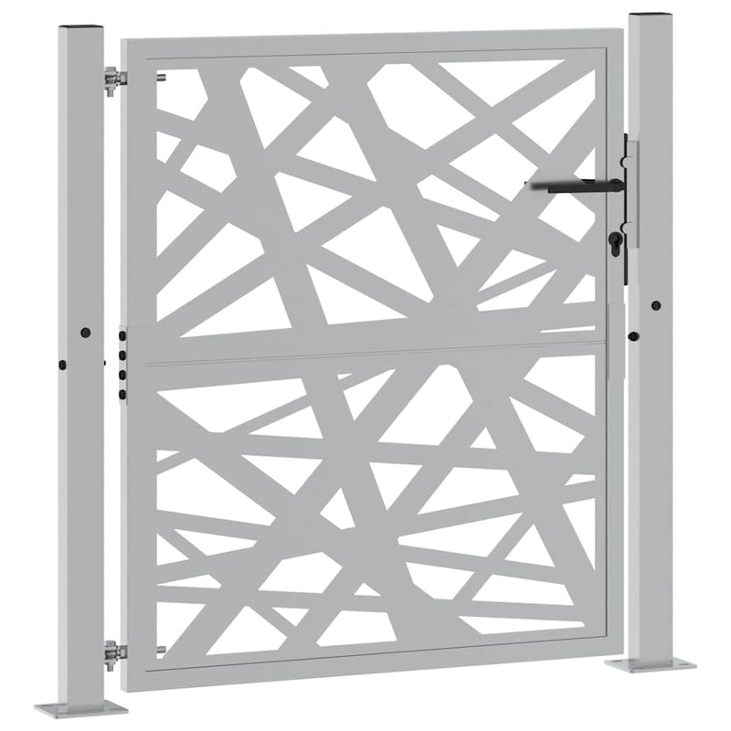 Afbeelding laden in galerijviewer, Vidaxl poort met lichtontwerp 100x100 cm weervast staal