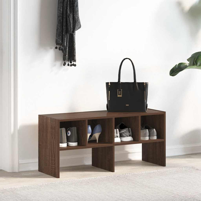 Load image into Gallery viewer, Vidaxl schoenenrek stapelbaar 89,5x30x40 cm bruin eikenkleur