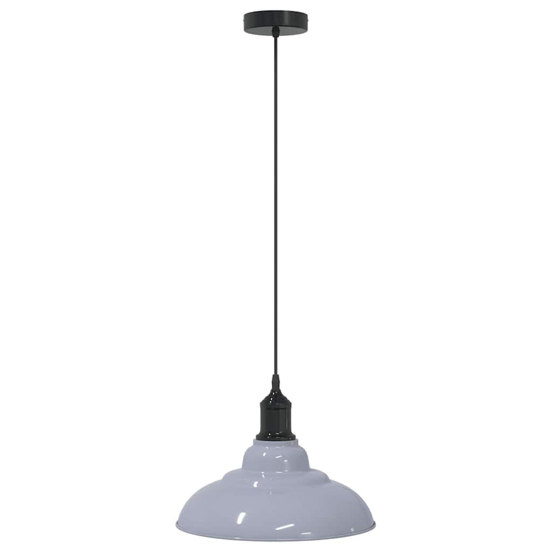 Afbeelding laden in galerijviewer, Vidaxl hanglamp in hoogte verstelbaar e27 ø31 cm metaal glanzend grijs