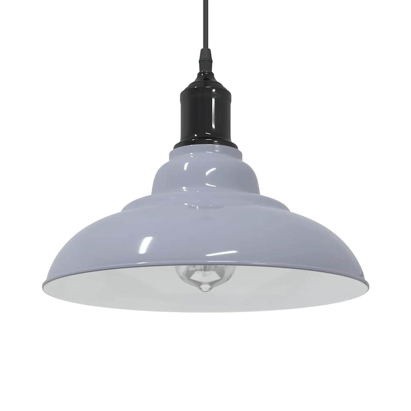 Afbeelding laden in galerijviewer, Vidaxl hanglamp in hoogte verstelbaar e27 ø31 cm metaal glanzend grijs