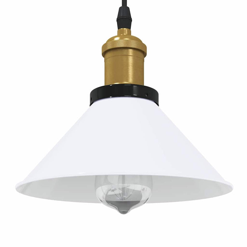 Afbeelding laden in galerijviewer, Vidaxl hanglamp in hoogte verstelbaar e27 ø22 cm metaal glanzend wit