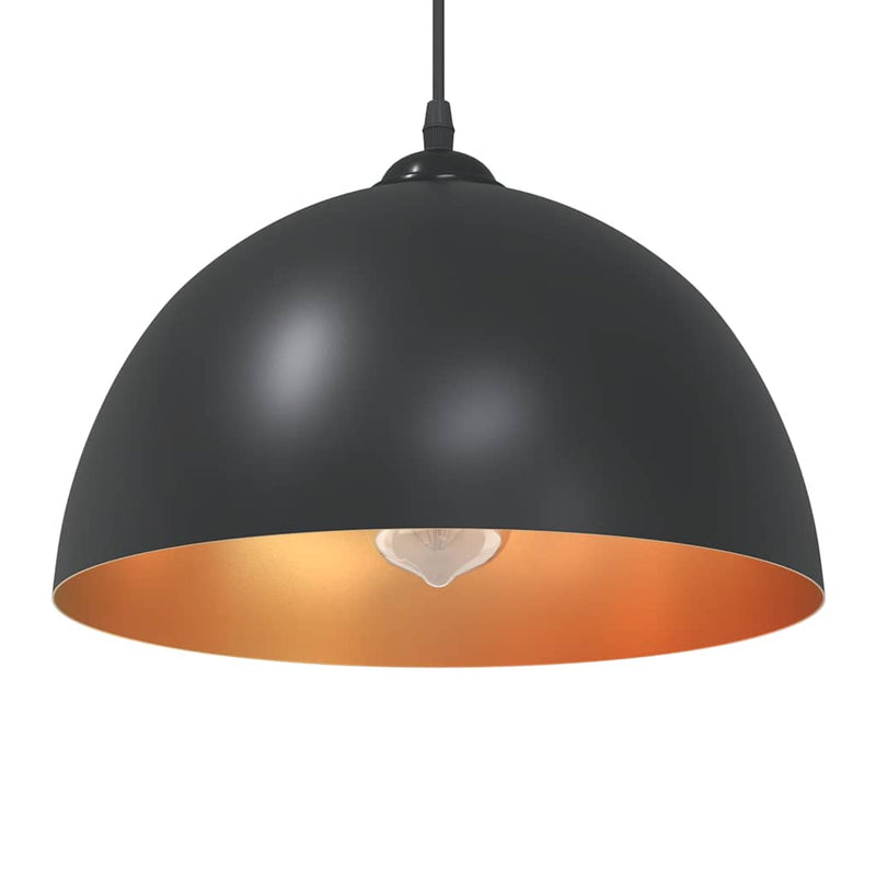 Afbeelding laden in galerijviewer, Vidaxl hanglampen 2 st in hoogte verstelbaar e27 30 cm metaal zwart