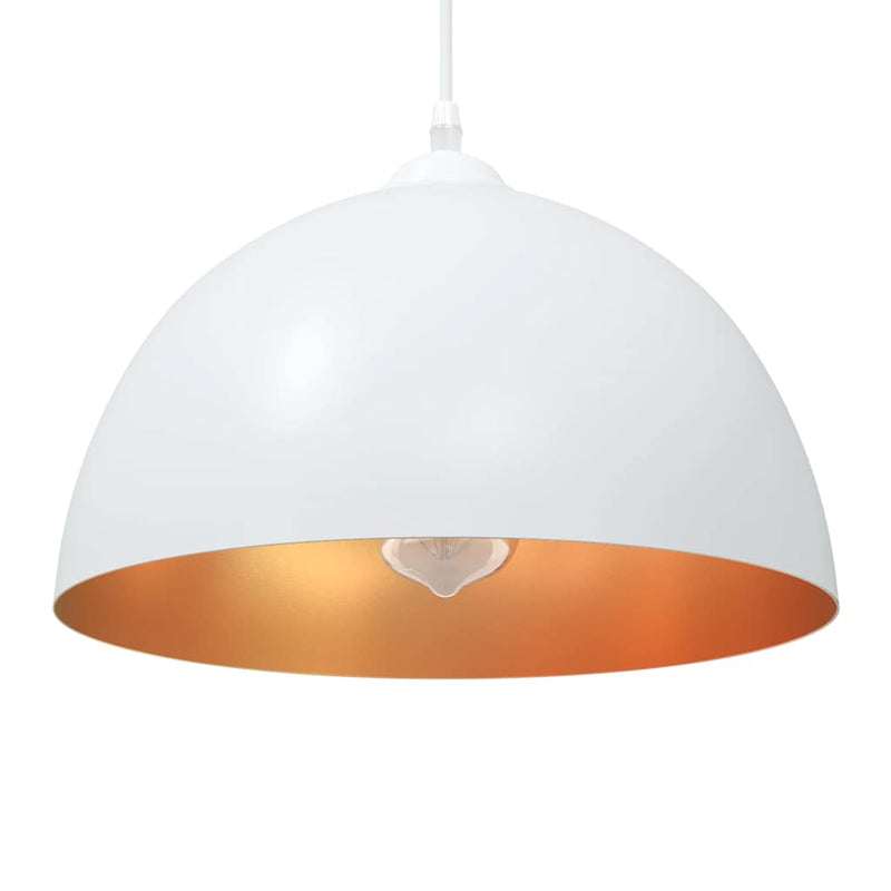 Afbeelding laden in galerijviewer, Vidaxl hanglampen 2 st in hoogte verstelbaar e27 30 cm metaal wit