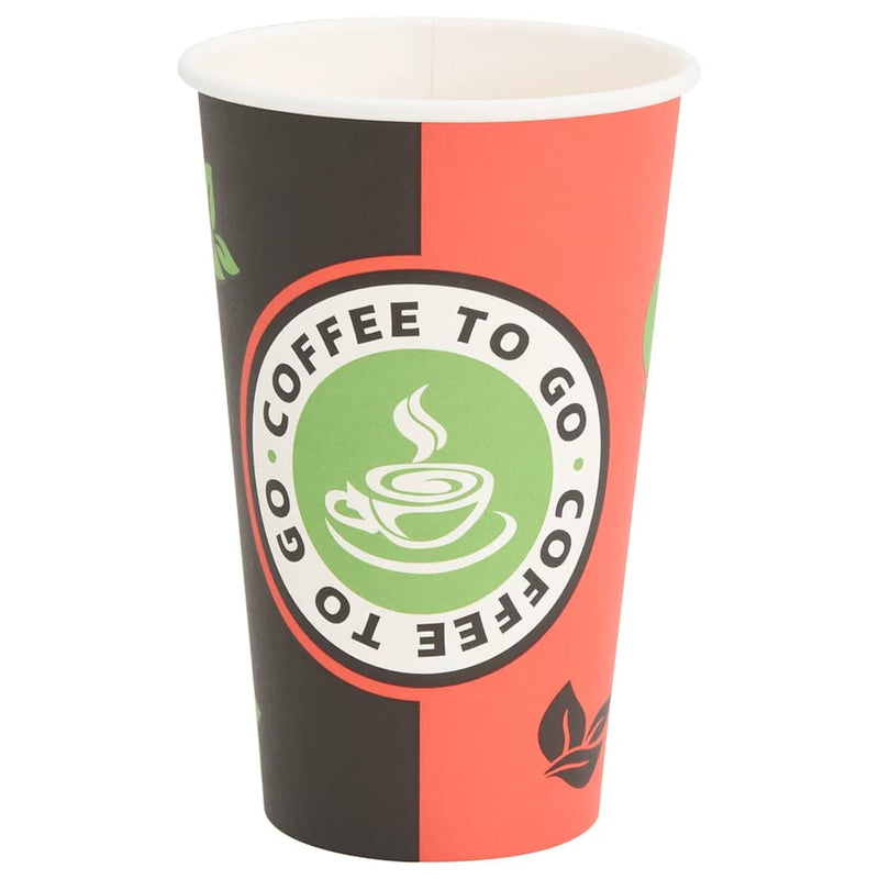 Load image into Gallery viewer, Vidaxl papieren koffiekopjes 1000 st 16oz 400 ml rood en zwart