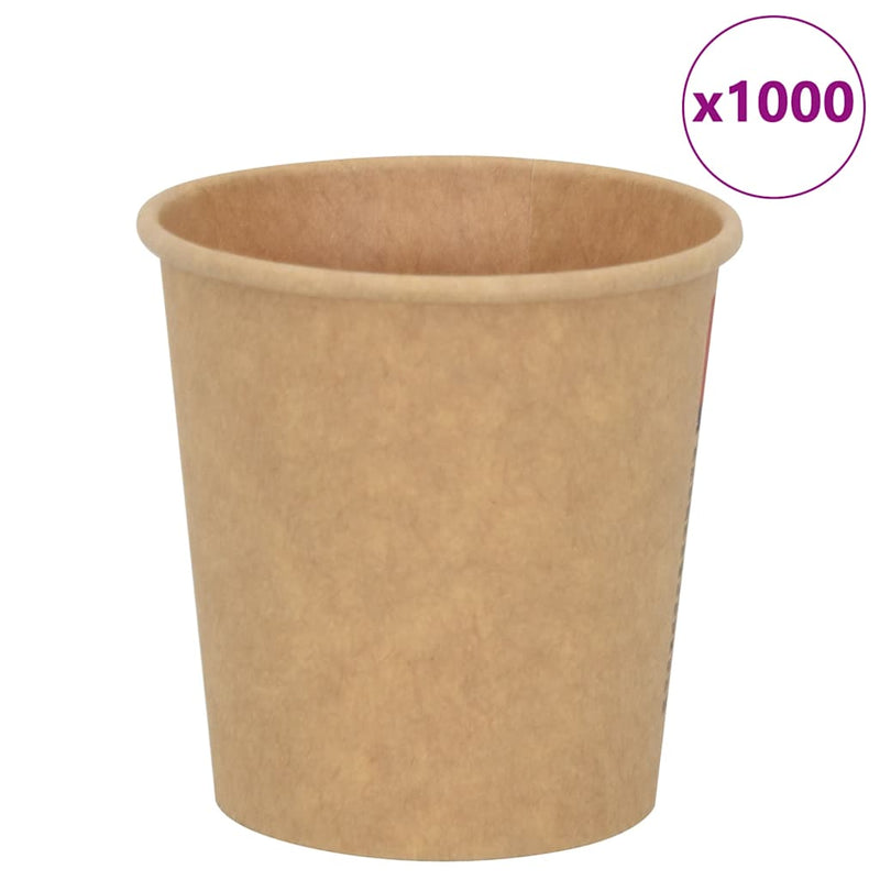 Afbeelding laden in galerijviewer, Vidaxl papieren koffiekopjes 1000 st 4oz 100 ml bruin