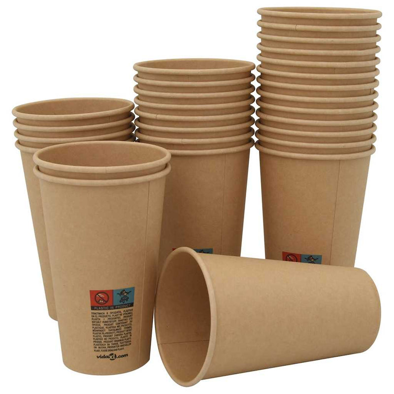 Load image into Gallery viewer, Vidaxl papieren koffiekopjes 1000 st 16oz 400 ml bruin