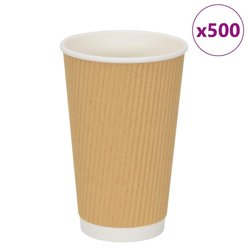 Load image into Gallery viewer, Vidaxl papieren koffiekopjes 500 st 16oz 400 ml bruin