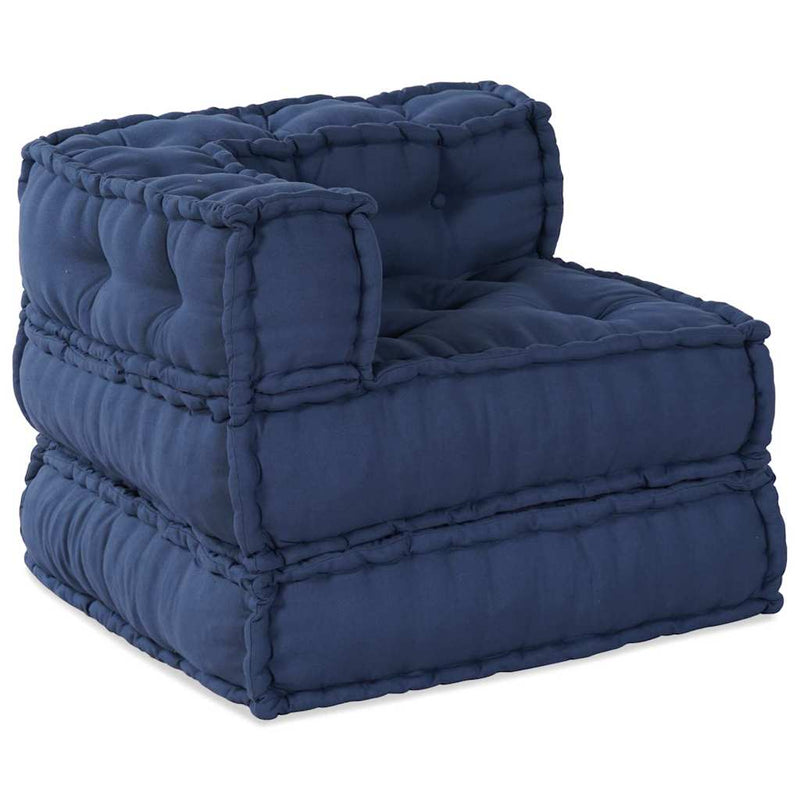 Afbeelding laden in galerijviewer, Vidaxl modulair hoekbank indigo 70 x 70 x 56 cm stof