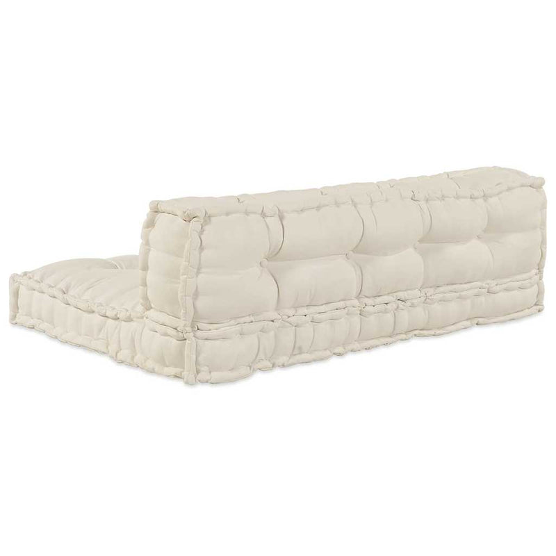 Afbeelding laden in galerijviewer, Vidaxl modulair bank 2 pcs crème 120 x 80 x 38 cm stof