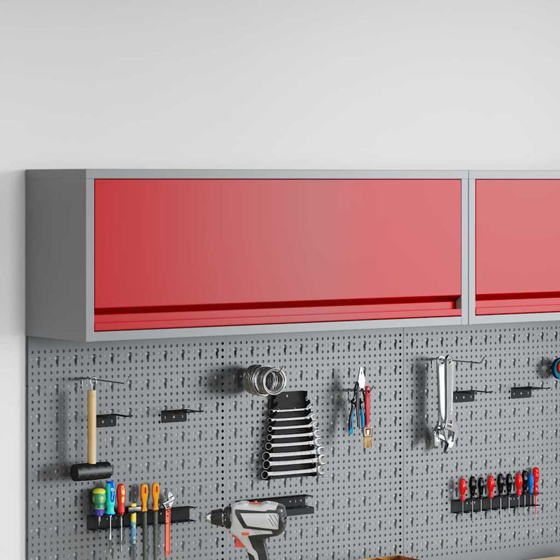ギャラリービューアに画像をロードする, Vidaxl gereedschapskast met opslag rood en grijs 100 x 25 x 35 cm