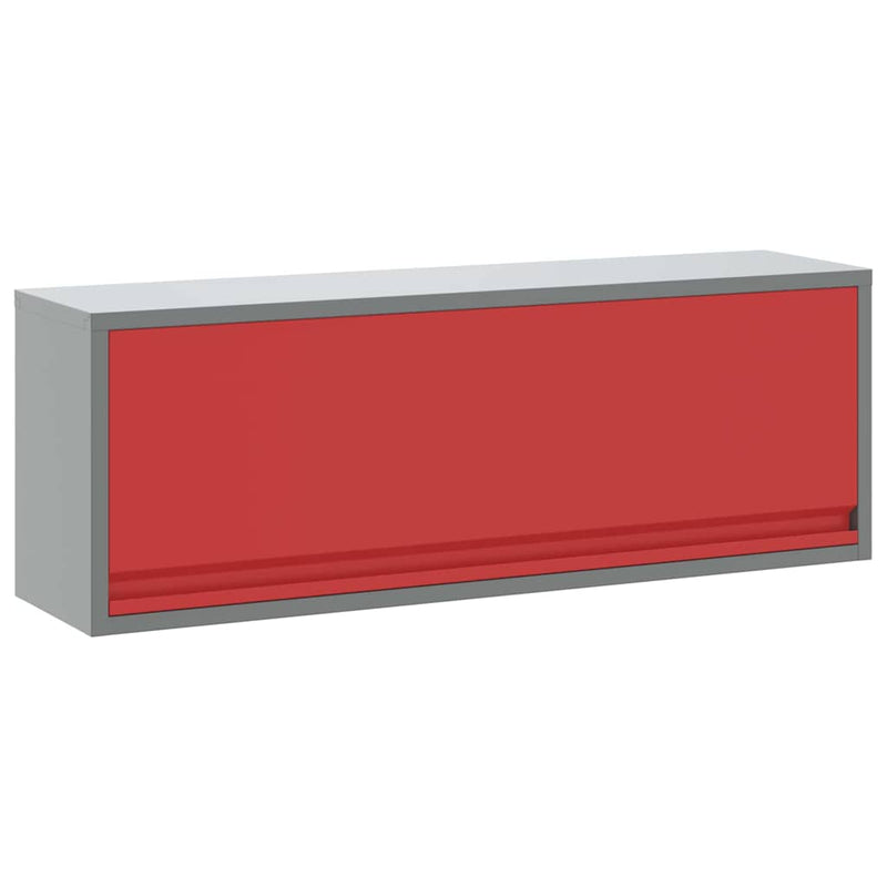ギャラリービューアに画像をロードする, Vidaxl gereedschapskast met opslag rood en grijs 100 x 25 x 35 cm