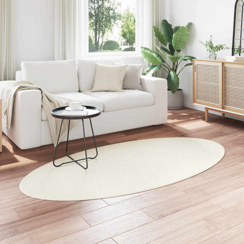ギャラリービューアに画像をロードする, Vidaxl vloerkleden ovaal huarte crème 100 x 200 cm 100% polyester