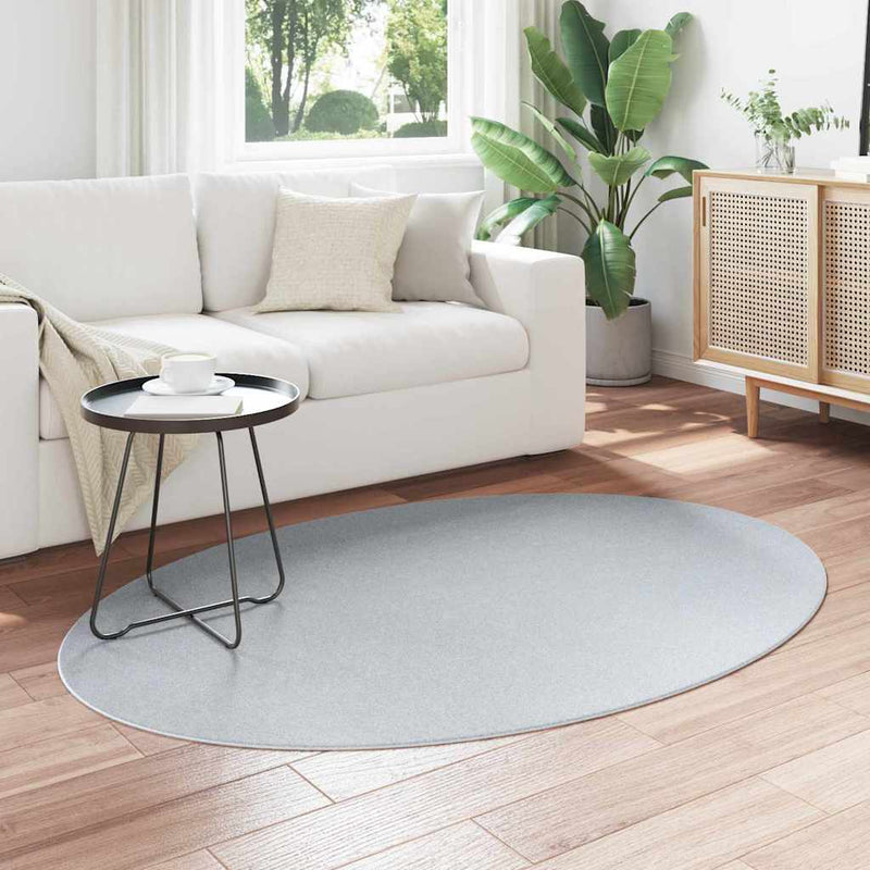 Chargez l'image dans la visionneuse de la galerie, Vidaxl vloerkleden ovaal huarte grijs 120 x 170 cm 100% polyester