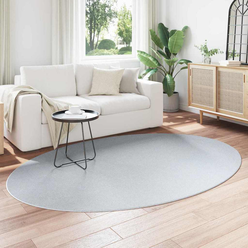 Chargez l'image dans la visionneuse de la galerie, Vidaxl vloerkleden ovaal huarte grijs 160 x 230 cm 100% polyester