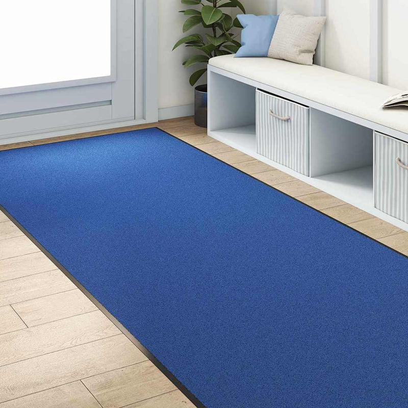 ギャラリービューアに画像をロードする, Vidaxl deurmat anders blauw en zwart 120 x 250 cm polyamide en pvc