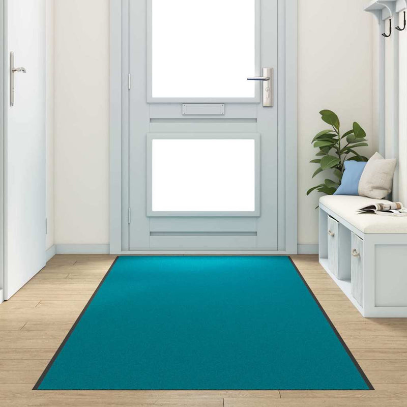 ギャラリービューアに画像をロードする, Vidaxl deurmat anders cyaan en zwart 120 x 350 cm polyamide en pvc