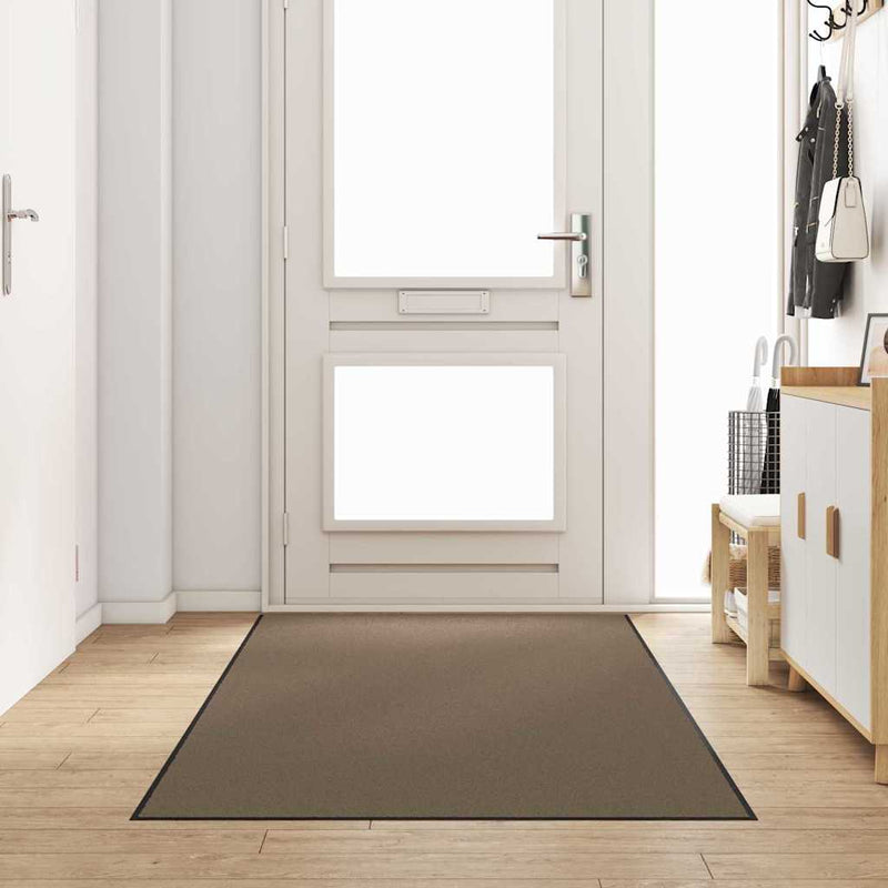 Chargez l'image dans la visionneuse de la galerie, Vidaxl deurmat beige en zwart 120 x 250 cm polypropyleen en vinyl