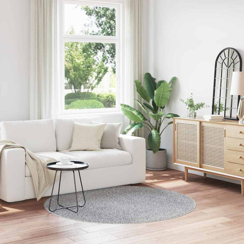 Afbeelding laden in galerijviewer, Vidaxl antislip shaggy tapijt grijs 160 x 160 cm pp