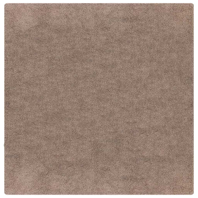 Afbeelding laden in galerijviewer, Vidaxl antislip shaggy tapijt bruin 120 x 120 cm pp