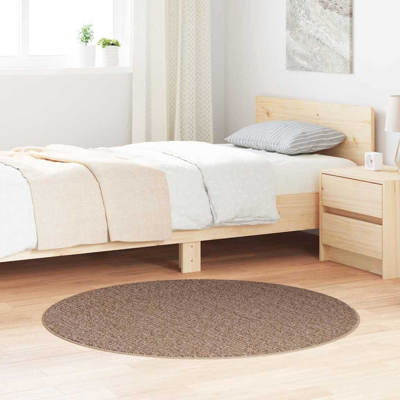 Afbeelding laden in galerijviewer, Vidaxl antislip shaggy tapijt bruin 120 x 120 cm pp