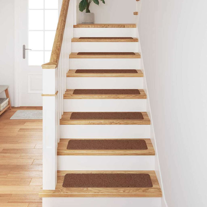 Afbeelding laden in galerijviewer, Vidaxl antislip trapmatten latex achterkant 15 pcs geel 75 x 20 cm pp