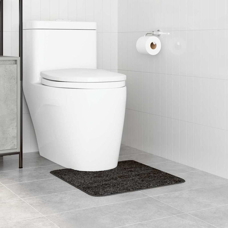 Chargez l'image dans la visionneuse de la galerie, Vidaxl antislip badmat met toilet cut donkergrijs 50 x 50 cm pp