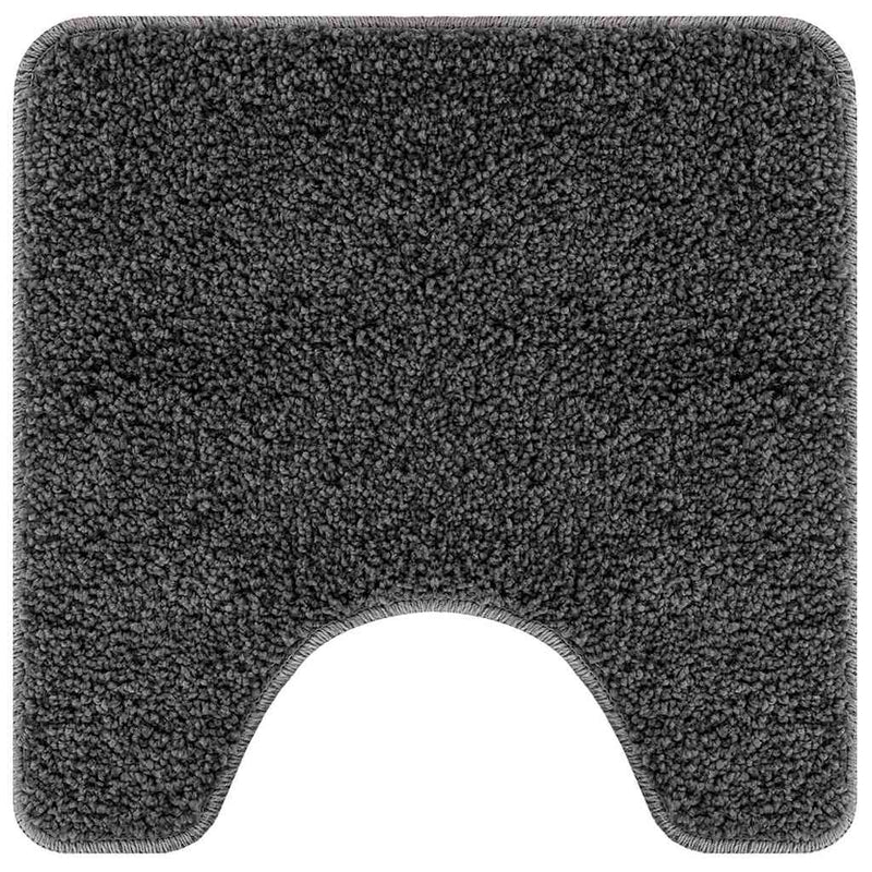Chargez l'image dans la visionneuse de la galerie, Vidaxl antislip badmat met toilet cut donkergrijs 50 x 50 cm pp