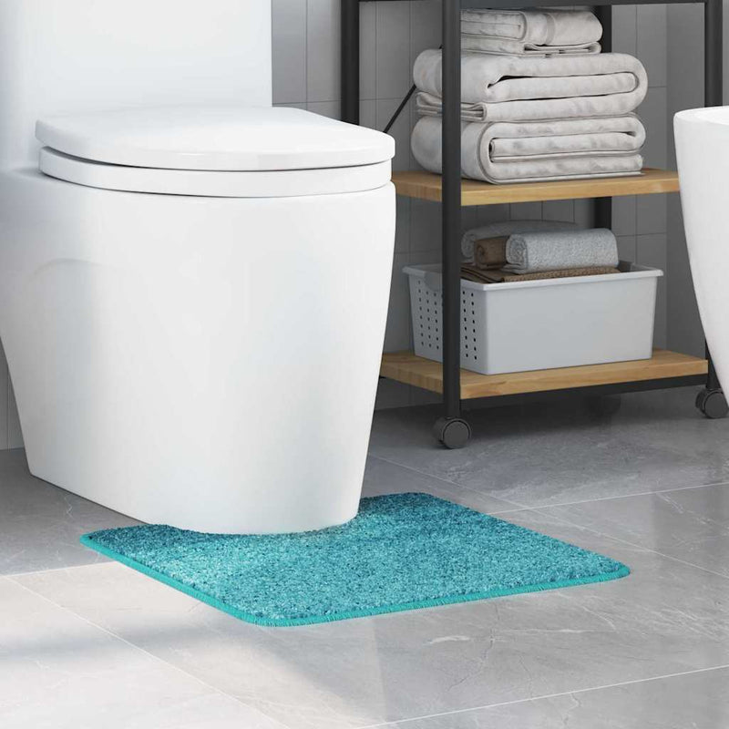 Afbeelding laden in galerijviewer, Vidaxl antislip badmat met toilet cut turquoise 50 x 50 cm pp