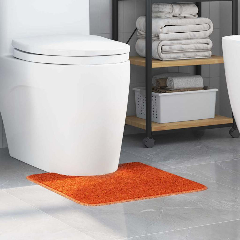 Afbeelding laden in galerijviewer, Vidaxl antislip badmat met toilet cut oranje 50 x 50 cm pp