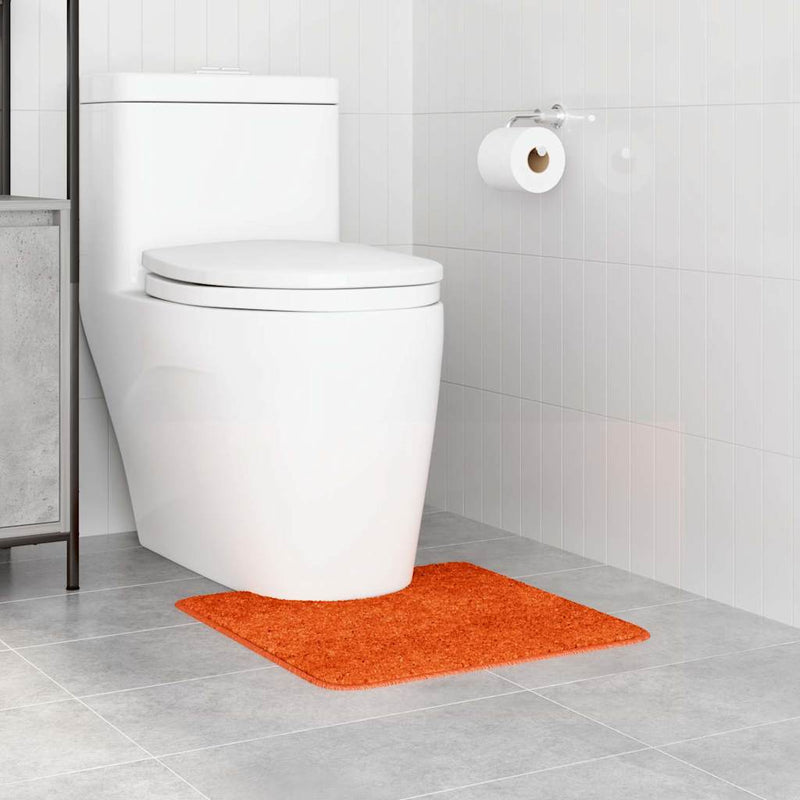 Afbeelding laden in galerijviewer, Vidaxl antislip badmat met toilet cut oranje 50 x 50 cm pp