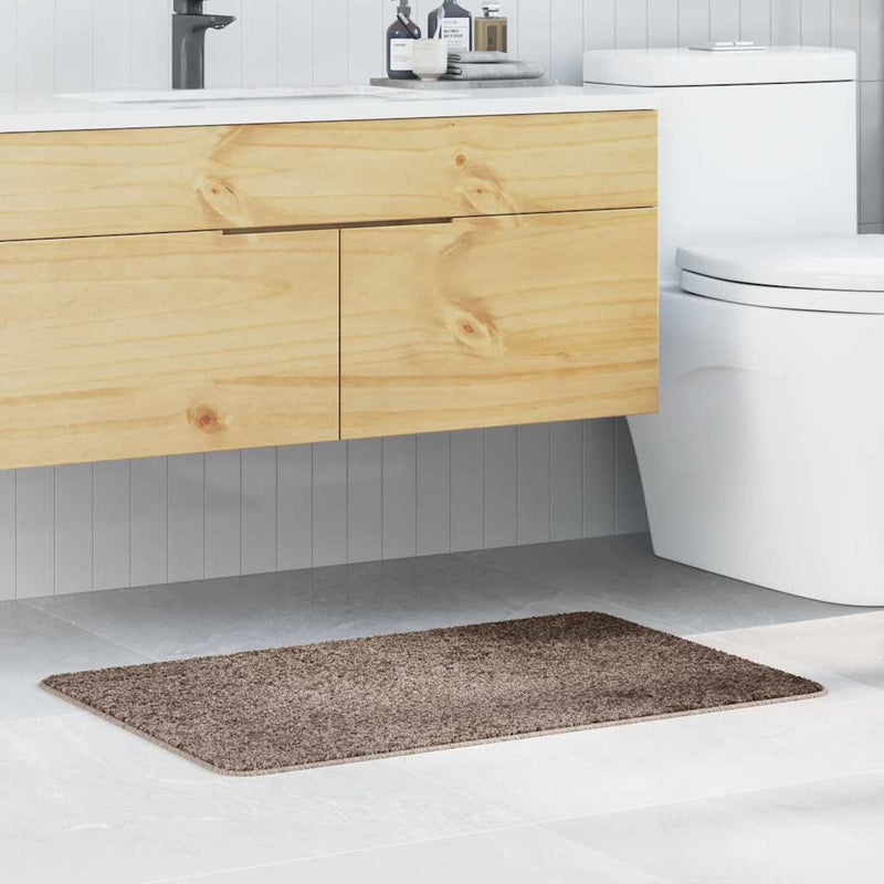 Afbeelding laden in galerijviewer, Vidaxl antislip badmat bruin 60 x 90 cm pp
