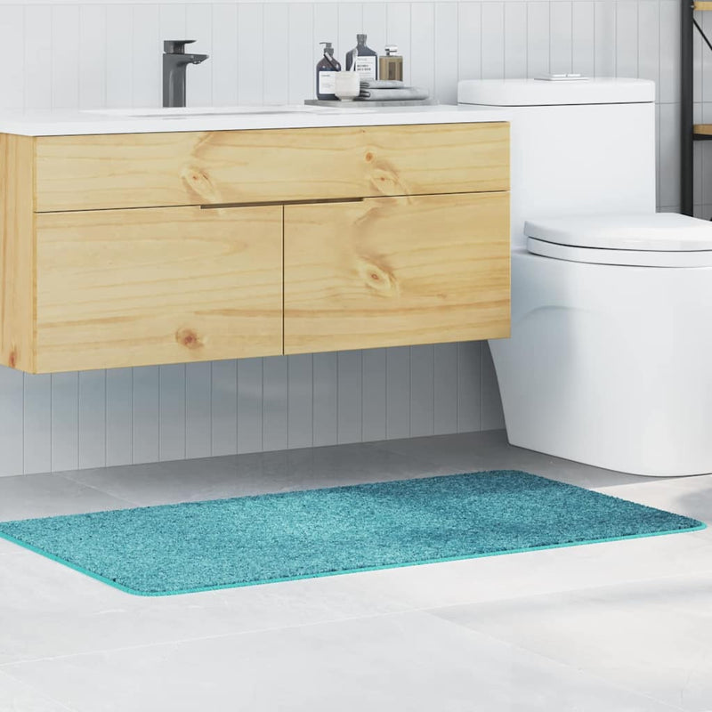 Afbeelding laden in galerijviewer, Vidaxl antislip badmat turquoise 70 x 120 cm pp