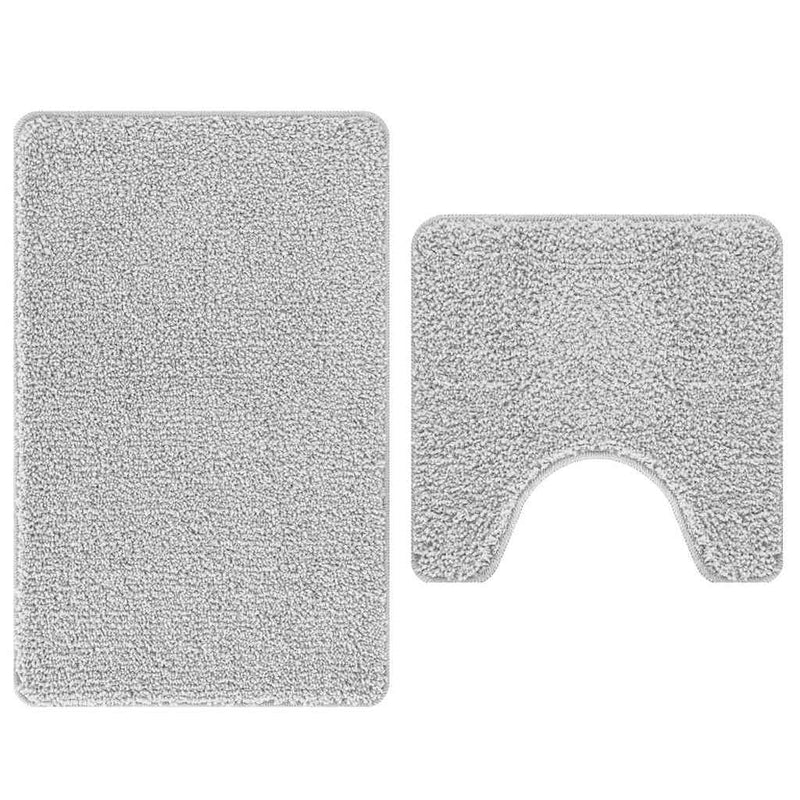 Chargez l'image dans la visionneuse de la galerie, Vidaxl antislip badmat set 2 pcs grijs pp