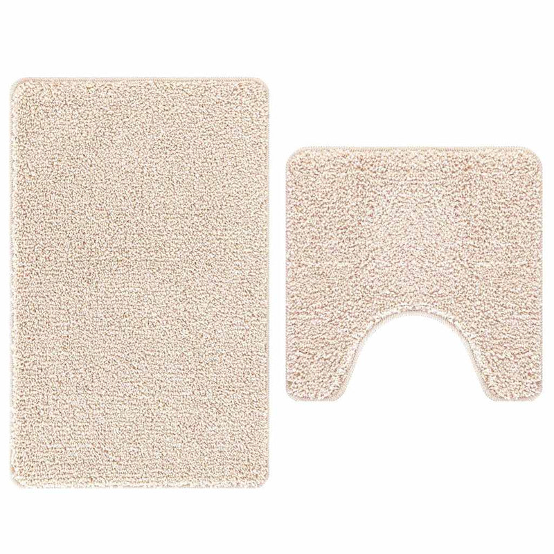 Afbeelding laden in galerijviewer, Vidaxl antislip badmat set 2 pcs crème pp