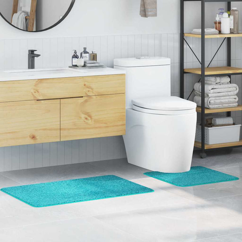 Chargez l'image dans la visionneuse de la galerie, Vidaxl antislip badmat set 2 pcs turquoise pp
