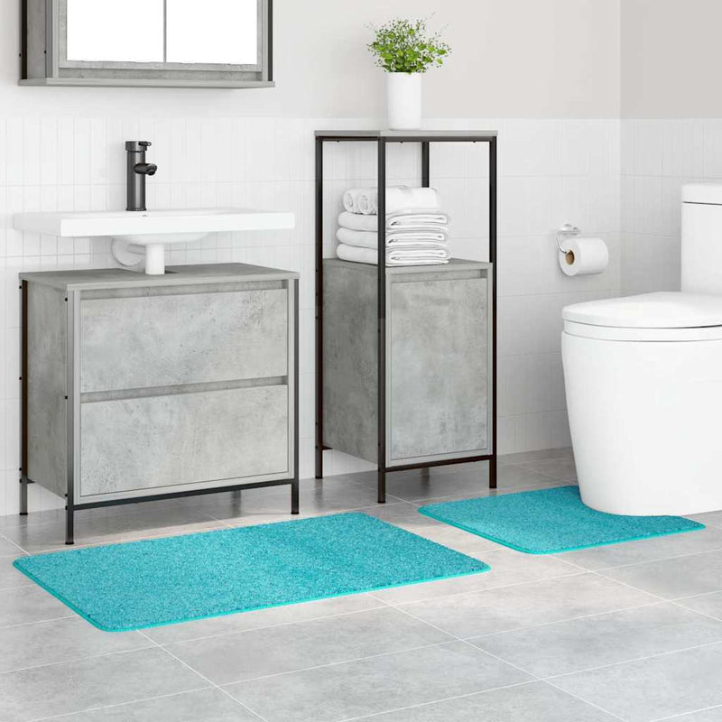 Chargez l'image dans la visionneuse de la galerie, Vidaxl antislip badmat set 2 pcs turquoise pp