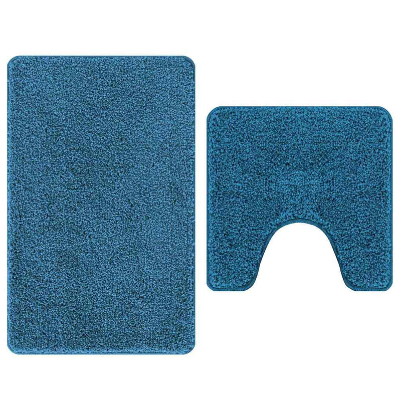 Chargez l'image dans la visionneuse de la galerie, Vidaxl antislip badmat set 2 pcs blauw pp