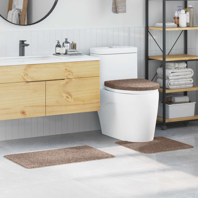 Afbeelding laden in galerijviewer, Vidaxl antislip badmat set 3 pcs bruin pp