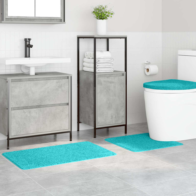 Chargez l'image dans la visionneuse de la galerie, Vidaxl antislip badmat set 3 pcs turquoise pp