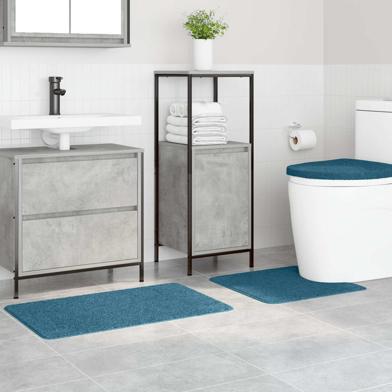 Afbeelding laden in galerijviewer, Vidaxl antislip badmat set 3 pcs blauw pp