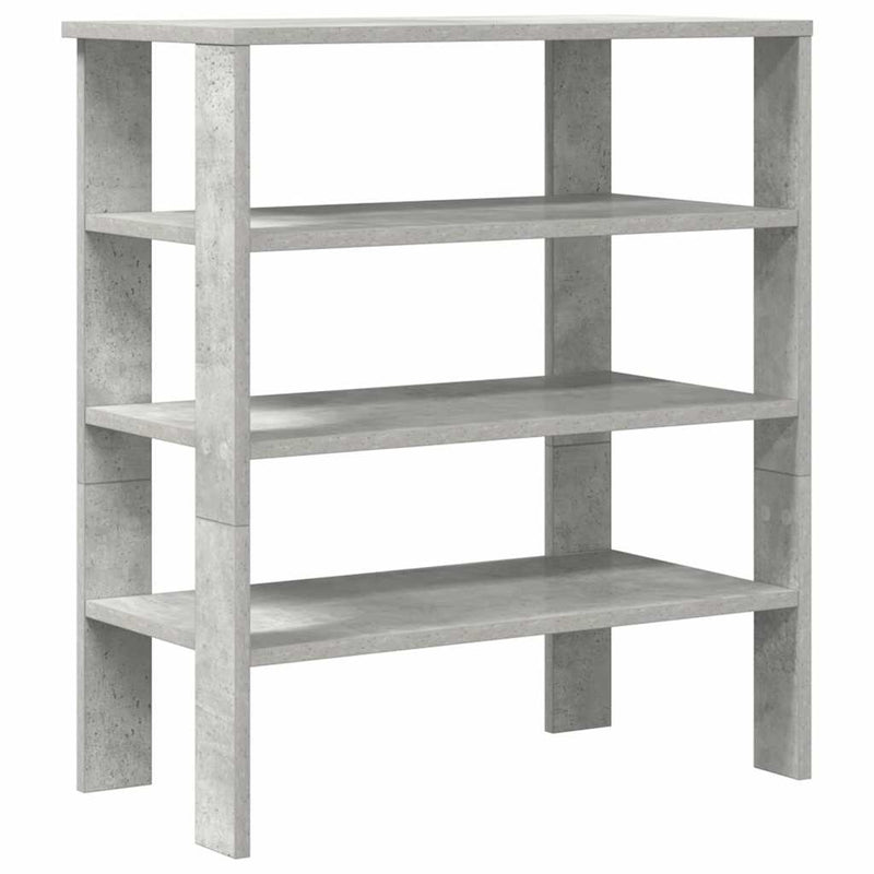 Load image into Gallery viewer, Vidaxl schoenenrek 61x32x70 cm bewerkt hout betongrijs
