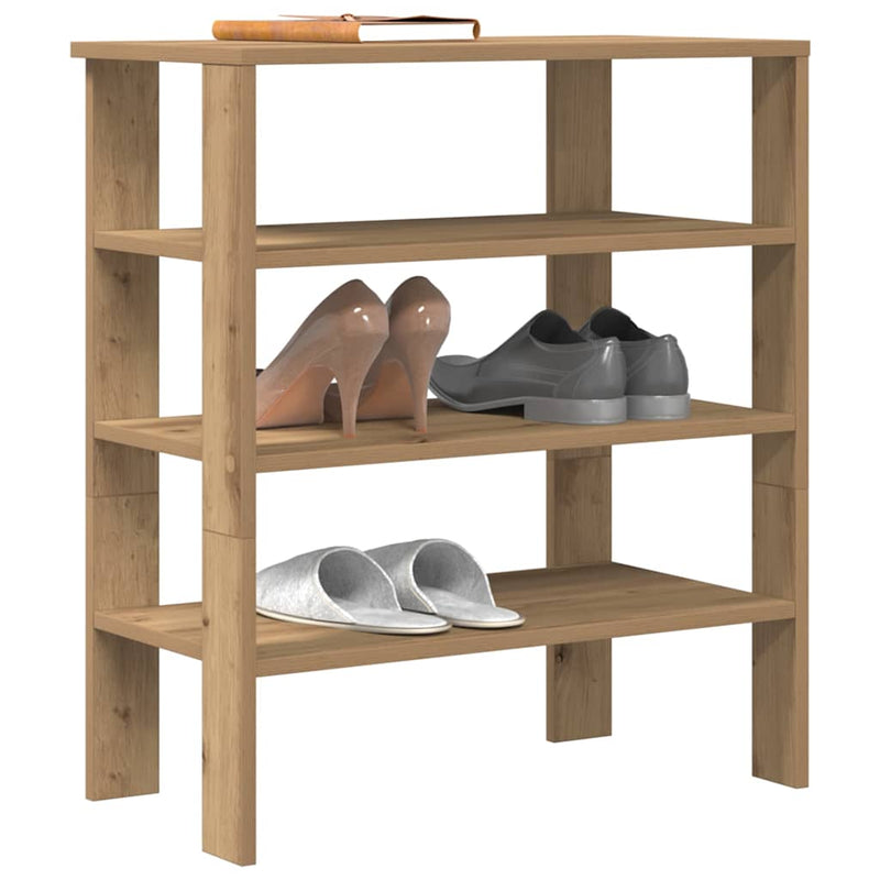 Load image into Gallery viewer, Vidaxl schoenenrek 61x32x70 cm bewerkt hout artisanaal eikenkleur